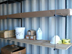 Modular Storage Container -inside view with shelfs