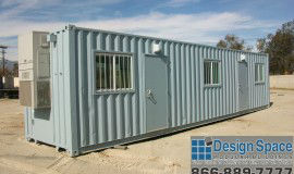 8×40 Ground Level Office, Office/Storage Combo